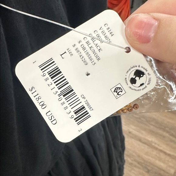 Free people somewhere sunny black tiered dress new with tags - Picture 7 of 7